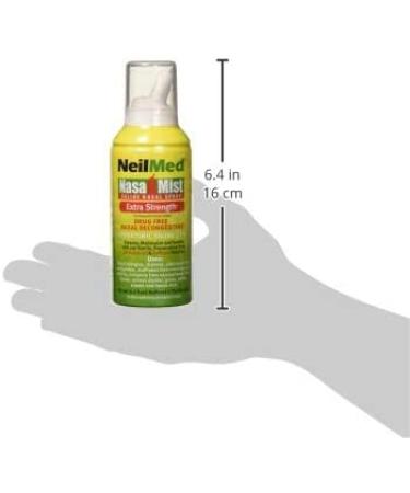 NeilMed NasaMist Hypertonic Extra Strength Saline Spray 4.5 fl oz - Green (1 Pack) - Buy Online on GoSupps.com