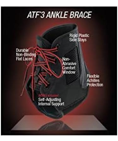 Mueller Sports Medicine AFT3 Ankle Brace for Men and Women - Ideal for Running, Basketball, Volleyball - Black, Medium - 1 Pack - Buy Online on GoSupps.com