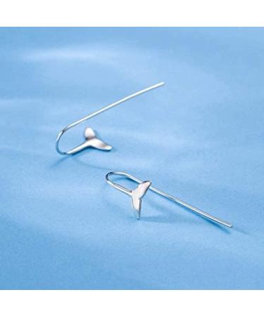 Ear Stud Earrings for Women Lovely Fishtail Simple Personality Ear Clips Charm Niche Temperament Animal Ear Pin Party Gift e Ear Studs - Buy Online on GoSupps.com