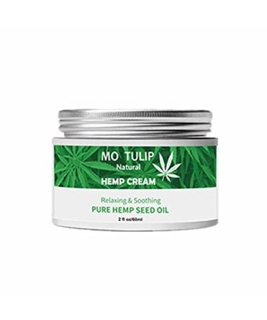 MO TULIP Hemp Oil Face Cream, Hyaluronic Acid Hydrating Relives Dry Skin, Anti-Aging, Anti Wrinkle, Relax & Soothing Skin and Boost Collagen (2oz)