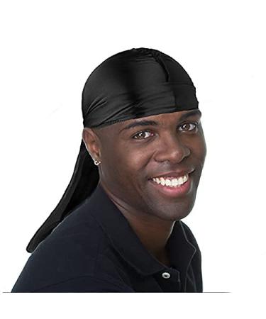 3PCS Silky Durags for Men - Satin Doo Rags for 360, 540, 720 Waves (Black) - 3 Pack - Buy Online on GoSupps.com