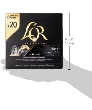  L'OR L'Or Espresso Coffee Capsules Onyx 20 Capsules Compatible with Nespresso - Buy Online on GoSupps.com