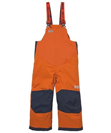 Helly-Hansen unisex-child Kids Rider 2 Insulated Waterproof Windproof Breathable Bib Ski Pants 278 Neon Orange 3
