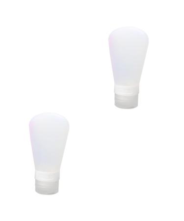 DOITOOL 2pcs Shower Gel Bottles Refillable Bottles Travel Bottle Leak Proof Travel Containers White Whitex2pcs Size 1x2pcs