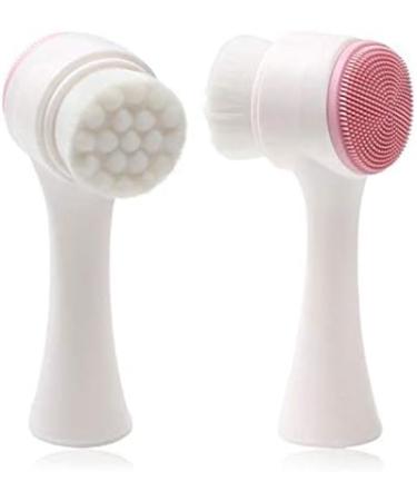 2 in 1 Portable Facial Cleaning Brush - Dual sided Silicone Scrubber for Deep Pore Exfoliation and Makeup Massaging - Waterproof Face Wash Brush (Blue) - Buy Online on GoSupps.com