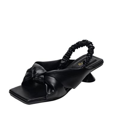 Women's Woven High Heel Fashion Crossknot Casual Sandals Ladies Closed Toe Shoes 10 Wide Black