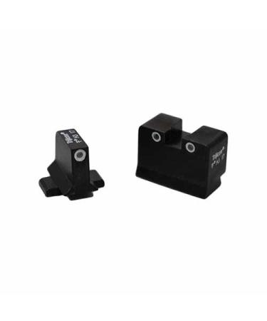 Trijicon FN204-C-600996 Bright & Tough Night Sight Suppressor Set, Fnh FN509, White Front & Rear with Green Lamps