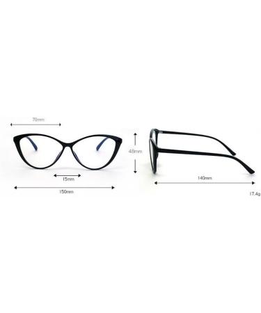 Fuqinqingoz Anti-Blue Light Cat-Eye Reading Glasses for Women | HD Computer Readers | +200 White - Buy Online on GoSupps.com