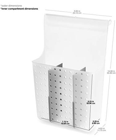 madesmart Overdoor Hair Tools Organizer - Grey Frost | BPA Free | Bathroom Storage for Hair Styling Tools - Buy Online on GoSupps.com