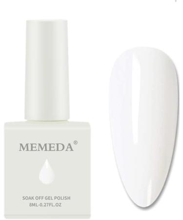 MEMEDA Milky White Nude Gel Nail Polish - 0.27 fl oz | Long-Lasting Formula - Buy Online on GoSupps.com