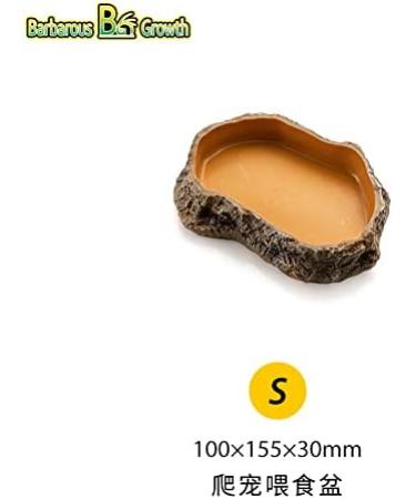 RunXF Reptile Food Water Bowl Simulation Rock Dish for Leopard Gecko Bearded Dragon Lizards Turtle Frog Feeding Bathing bowl (medium) - Buy Online on GoSupps.com