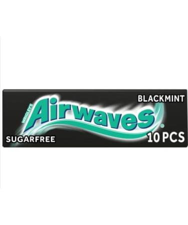 Wrigley's Airwaves Sugarfree Gum - Black Mint (10 per Pack x 5) - Pack of 2