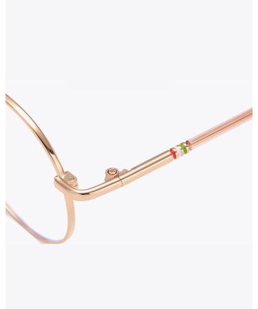 Retro Round Reading Glasses - Fuqinqingoz Blue Light Blocking Anti-Eyes Metal Frame +200 C6 for Comfortable Computer Use - Buy Online on GoSupps.com