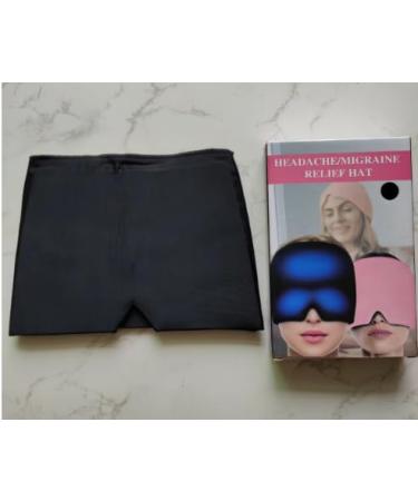 Leyeet relief of headache and migraine double-layer stretchy cold and hot for swollen eyes sinus and stress reduction2 Cold headache for swollen eyes migraine hat black6