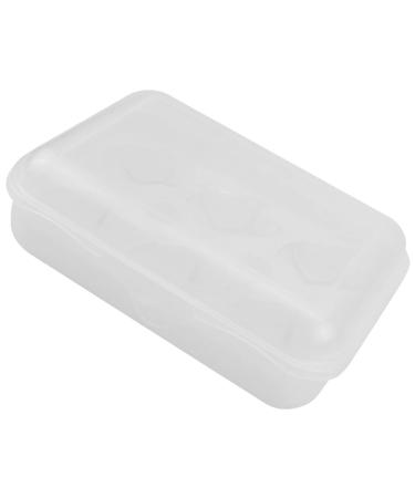 GLEAVI Box Pressure-proof Egg Carton Refrigerator Fridge Plastic Serving Tray Transparent Egg Tray Egg Rack White 24X14CM