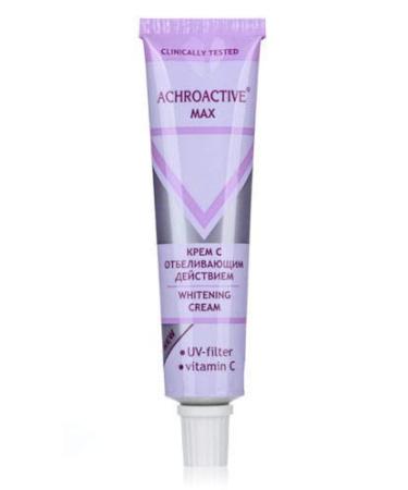 ACHROACTIVE MAX | Antispot Facial Moisturizing Cream | Evens Skin Tone Brightens and Anti-Aging | Whitening Cream for All Skin Types | Diminishes Age Spots | Facial Whitener | 45 ml