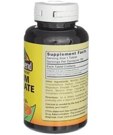 Nature's Blend Calcium Carbonate with Vitamin D3 100 Tablets (Pack of 6) - Buy Online on GoSupps.com