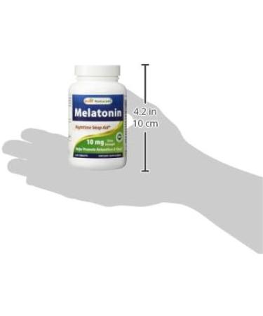 Best Naturals Melatonin 10mg Tablets - Non-GMO Sleep Aid - 120 Count - Buy Online on GoSupps.com