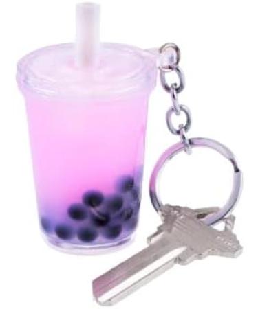 Boba Tea Keychain Pink Orange and Brown 6.35 cm x 3.81 cm x 3.81 cm - Buy Online on GoSupps.com