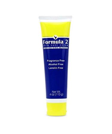 Formula 2 Skin Care Cream - 4 oz. tube Pharmacist Formulated Moisturizer and Barrier Cream