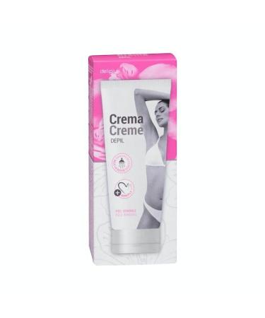 Cr me d pilatoire femme pour le corps Deliplus peau sensible sous la douche comprend une mitaine.