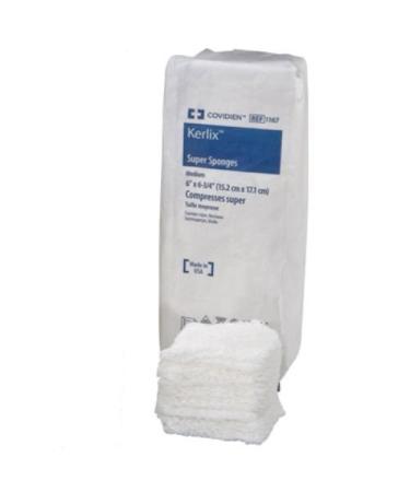 Covidien 1167 Kerlix Super Sponges Medium 6" x 6-3/4" Size (Pack of 600)