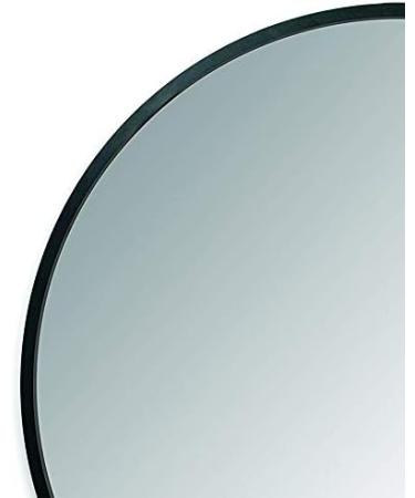 Umbra Hub Round Wall Mirror 24-Inch Black Rubber Frame | Modern Decor for Entryways, Washrooms, Living Rooms | Stylish Home Accent - Buy Online on GoSupps.com