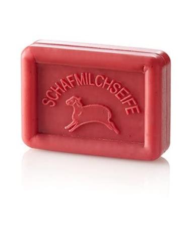 12fadenline OVIS Sheep Milk Soap 100g - Pomegranate - Cleaning and maintenance with sheep milk in paper packaging / Zero waste without microplastic or mineral oil
