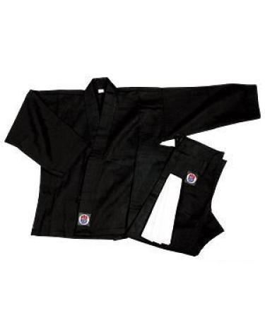 Pro Force 6oz 100% Cotton Karate Gi/Uniform Black Size 0000 (3' (Child Size 4-6) / 30-40 lbs.)
