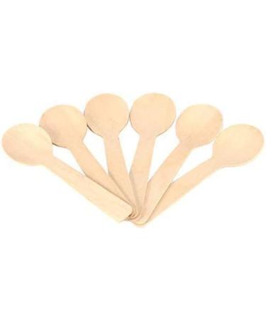 100pcs Mini Wooden Spoons 4 Inch Disposable Bamboo Small Teaspoons for Honey Jars Wedding Favors Flatware Cutlery Supplies - Buy Online on GoSupps.com