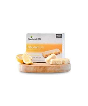 Isagenix IsaLean Bars Lemon Passion Crunch 10ct, 2.29oz Delicious Low-Glycemic Meal Alternative