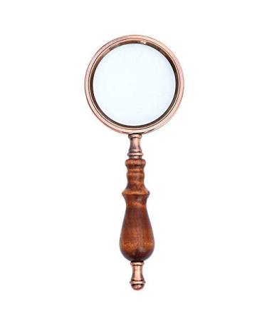Wooden Handle Magnifying Glass Retro Magnifying Glass Small Font High Magnification Magnifying Glass Handheld Magnifying Glass Gift 88mm 225mm Good Times