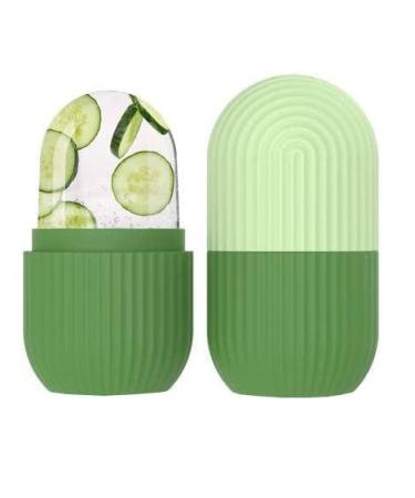 B&B Bunny & Berry Facial Ice Roller For Glowing & Tighten Skin | Silicone Ice Roller Skin Massager Pink Massager | Glowing & Brightening Skin Cold Therapy (Green)