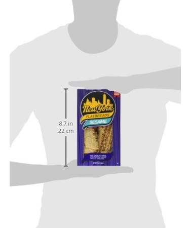 New York All Natural Flatbreads Sesame 5oz (Pack of 12) - Delicious & Nutritious Snack - Buy Online on GoSupps.com