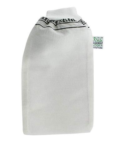 Peeling glove exfoliating Gloves Kese hammam peeling glove peeling body peeling face body peeling women exfoliates skin peeling (peeling glove white (thin for sensitive skin)))