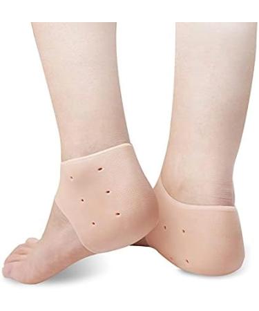 Heel Cups Sleeves - Gel Cushion Pads for Pain Relief | Silicone Cups for Cracked Heels Achilles Tendinitis & Plantar Fasciitis - Unisex - Buy Online on GoSupps.com