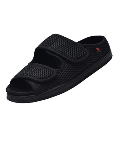 Orthopaedic Shoes Fastening Preventive Shoes Absorption and Perspiration Keep Your Feet Comfortable and Dry This Slippers Allows You to Enjoy A Comfortable All Year Round Black 12