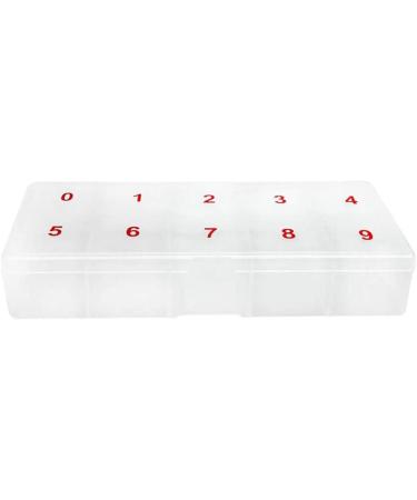 Premium Diercosy False Nail Storage Box | Transparent Organizer with 10 Compartments for Acrylic Nails & Accessories - Buy Online on GoSupps.com