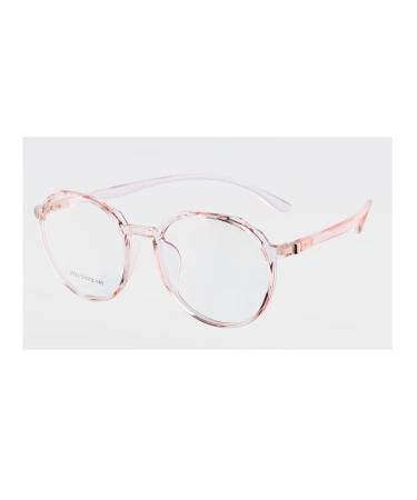 PARWANA Sturdy Round Reading Glasses Anti Glare Computer Readers Eyewear Flat Light Mirror Large for Women/Men +150 Transparent-powder