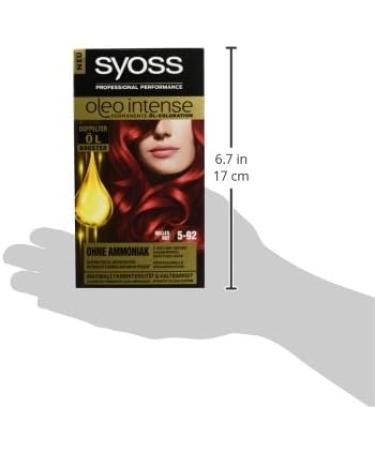 Syoss Oleo Intense Hair Colour 5-92 Bright Red Permanent Colour - Buy Online on GoSupps.com