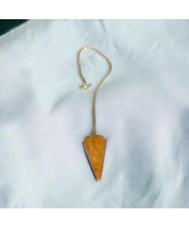 Buy Pandiui23 Yellow Aventurine Crystal Pendulum - Hexagonal Vintage for Radiesthesia Chakra Reiki & Meditation - Buy Online on GoSupps.com