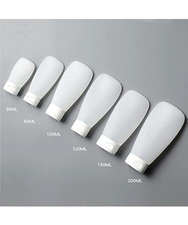 6Pcs 150ml Empty Refillable Clear Plastic Cosmetic Soft Tubes Bottles Squeeze Travel Bottle with Flip Cap Makeup Sample Packing Container Dispenser for Shampoo Shower Gel Facial Cleanser Body Lotion 150ML/5oz - Buy Online on GoSupps.com