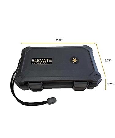 Travel Carrying Case for Elevate Bar Co. - 5-Count | Waterproof, Crushproof, Airtight | Durable Black Portable Case - Buy Online on GoSupps.com