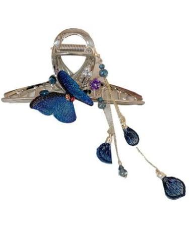 hair clips Hair Jewelry hair pins Crystal Diamond Butterfly Tassel Hairpin Chinese Style Round Hair Shark Clip Gold-color (Color : Gold color) (Color : Light Yellow Gold Color) - Buy Online on GoSupps.com