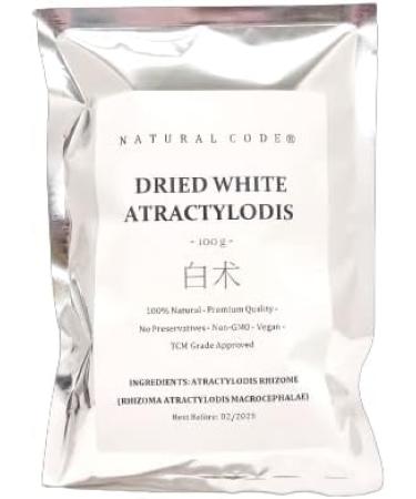 Dried White Atractylodis - 100 Grams - Rhizoma Atractylodis Macrocephalae - Bai Zhu - - Non GMO - Vegan - No Preservatives or Additives - 100% Natural - Buy Online on GoSupps.com