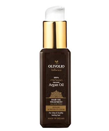 Olivolio Botanics 98% Natural Hair Oil - 100% Organic Argan Oil | Paraben & Mineral Oil-Free | 90 ml - Premium Hair Care - Buy Online on GoSupps.com