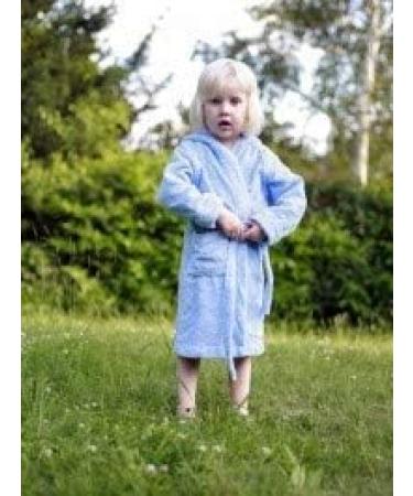Leela Organic Cotton Baby Bathrobe with Hood for Kids - Terry Cloth Size 98-104 Blue International Shipping Available - Buy Online on GoSupps.com