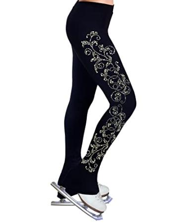 NY2 SPORTSWEAR Figure Skating Practice Pants with Rhinestones R52 - Child Sizes Medium