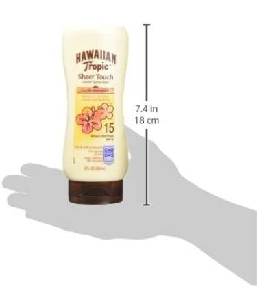 Hawaiian Tropic Sheer Touch Lotion Sunscreen SPF 15 - Ultra Radiance 8 oz | Best Sun Protection & Hydration - Buy Online on GoSupps.com