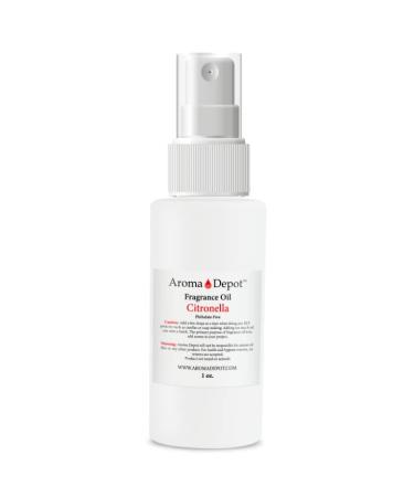 Aroma Depot Citronella Spray 1oz. Fragrance Oil I Perfume I Skin Oil I Scented Oil. DIY Projects Such as Candles Bath Bombs Body Butters Creams & Lotions. For Diffuser Burners or Warmers.